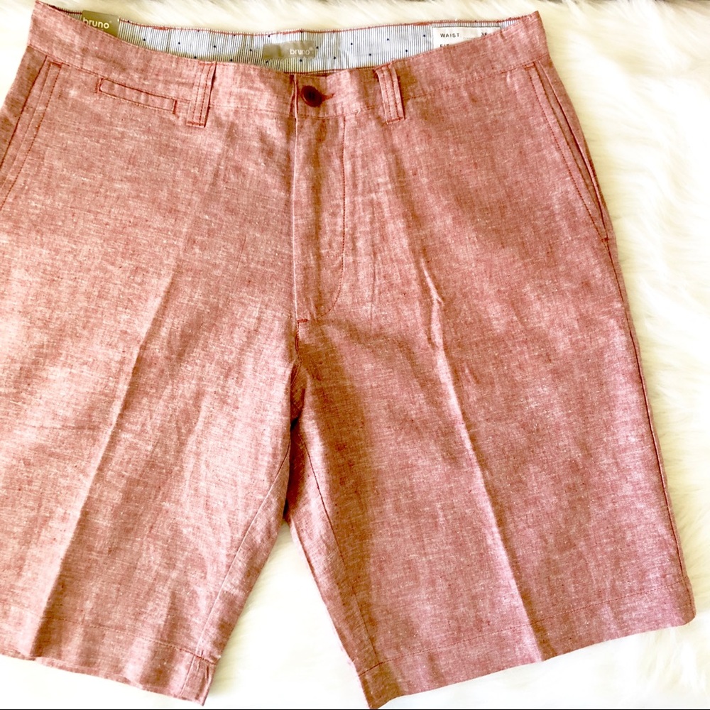 Bruno Shorts Red Linen